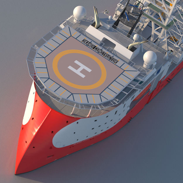 Construction Well Intervention Vessel Skandi Constructor 3D model_12