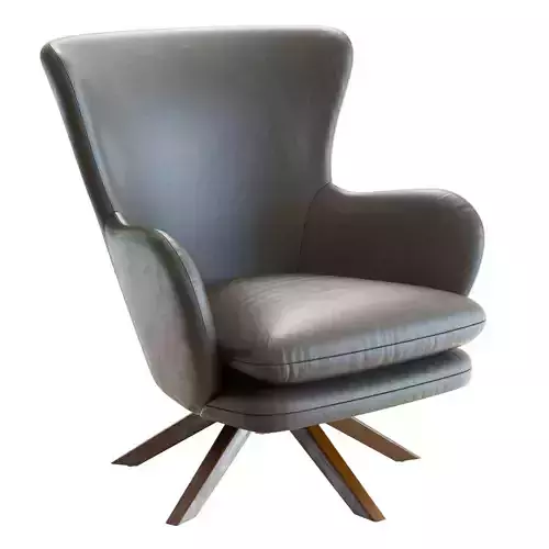 Crate and Barrel Powell Leather Armchair