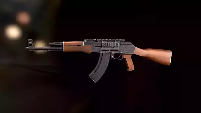Quick Silver Gun Low-poly 3D model