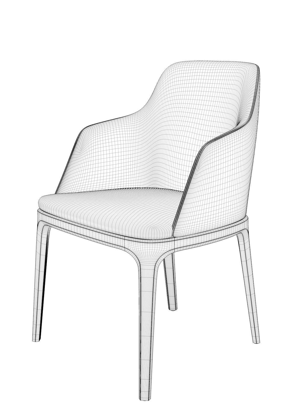 Grace Chair 3D model_3