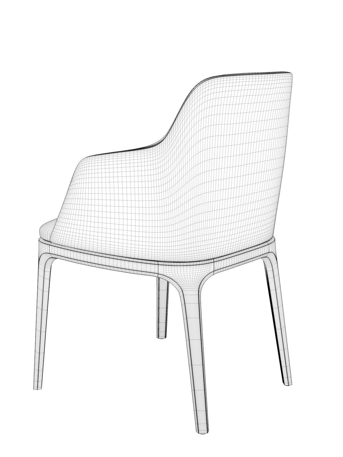 Grace Chair 3D model_4