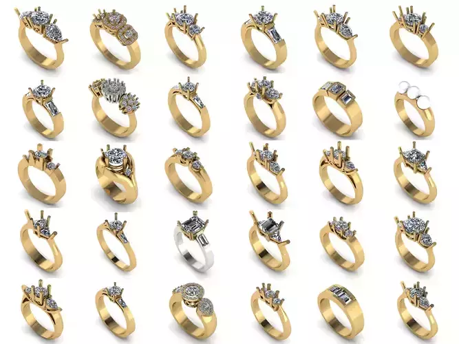 30 designed triple engagement rings collection