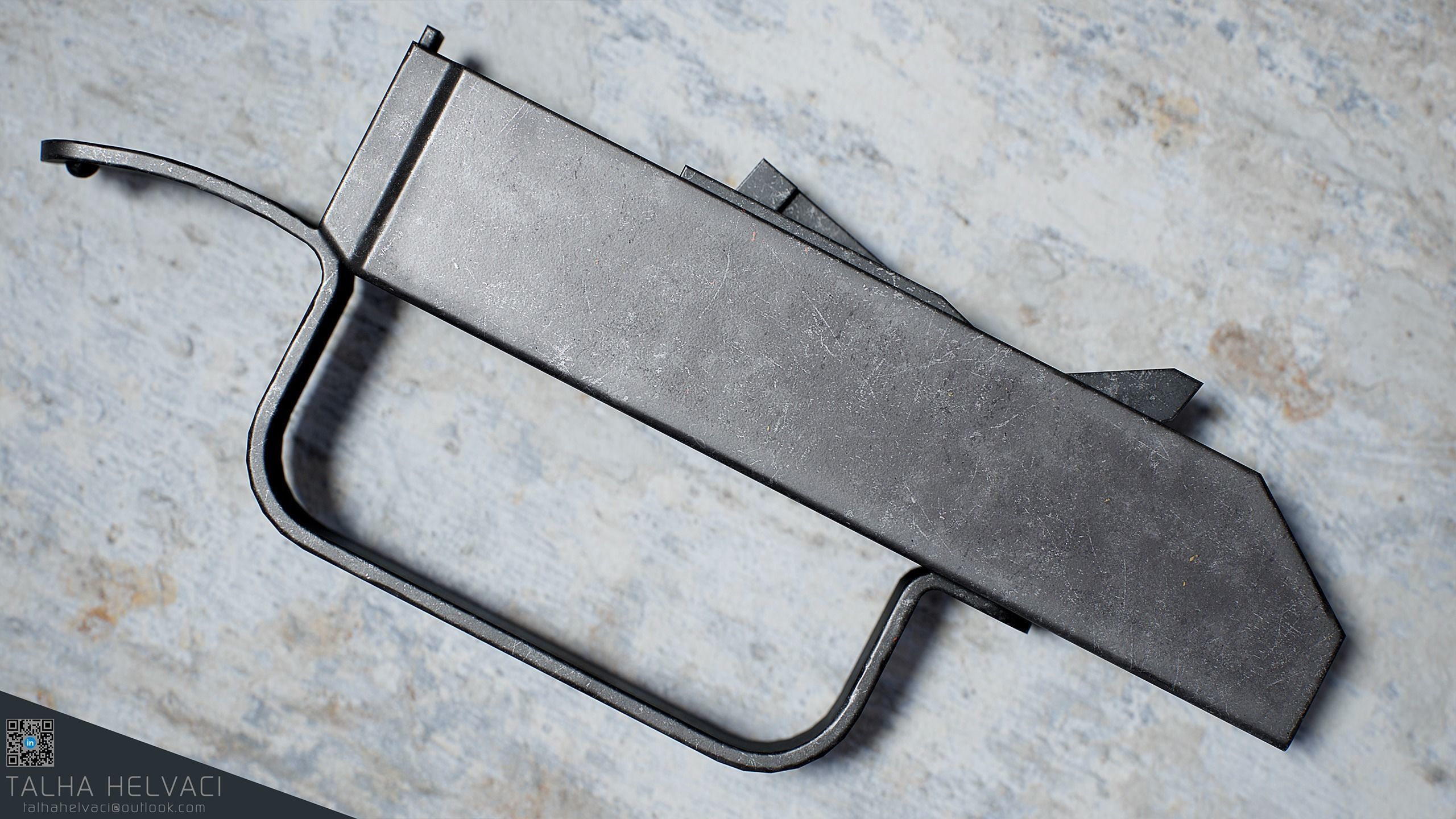 PPSh-41 Low-poly 3D model_14