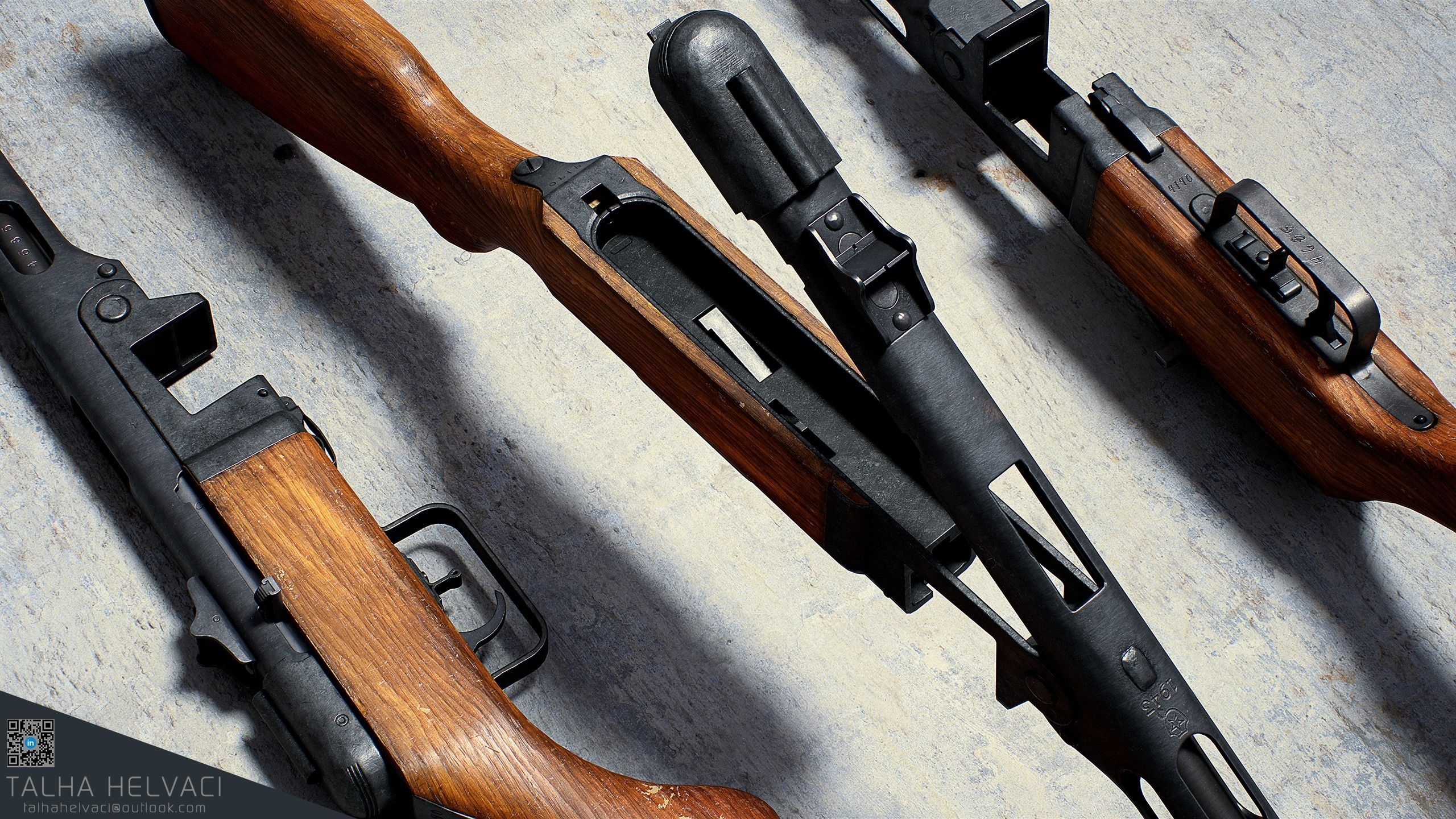 PPSh-41 Low-poly 3D model_8