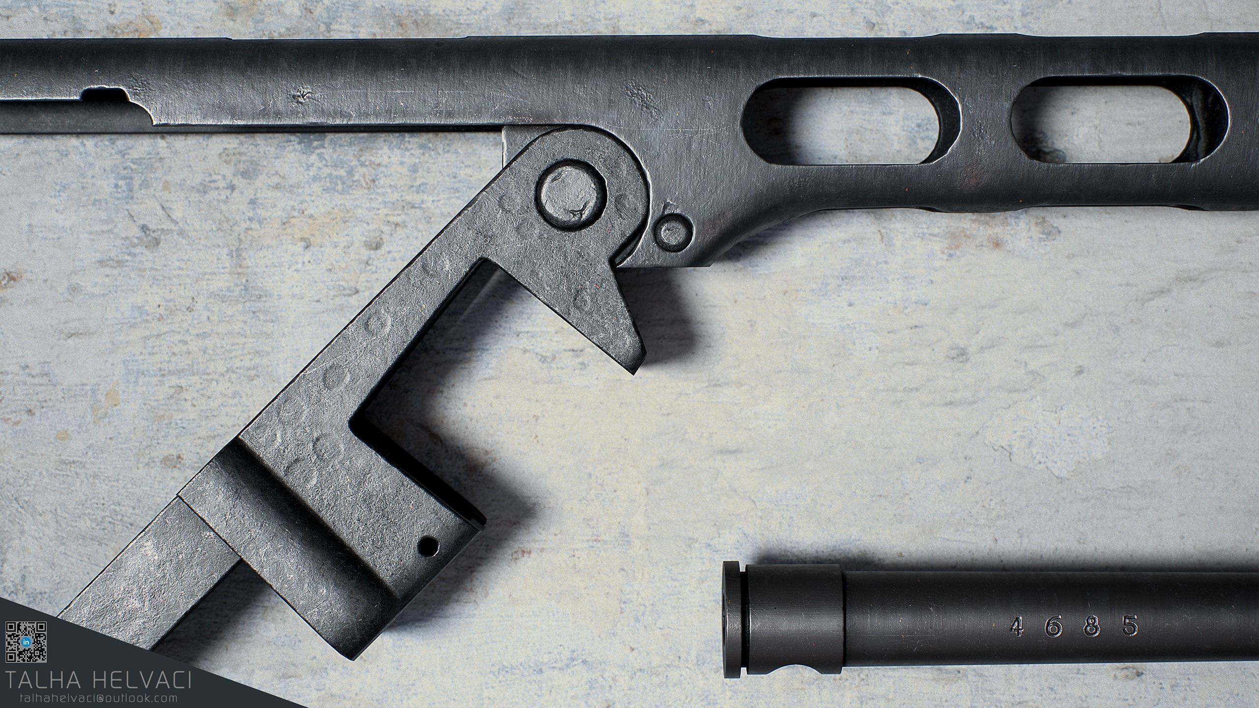 PPSh-41 Low-poly 3D model_10