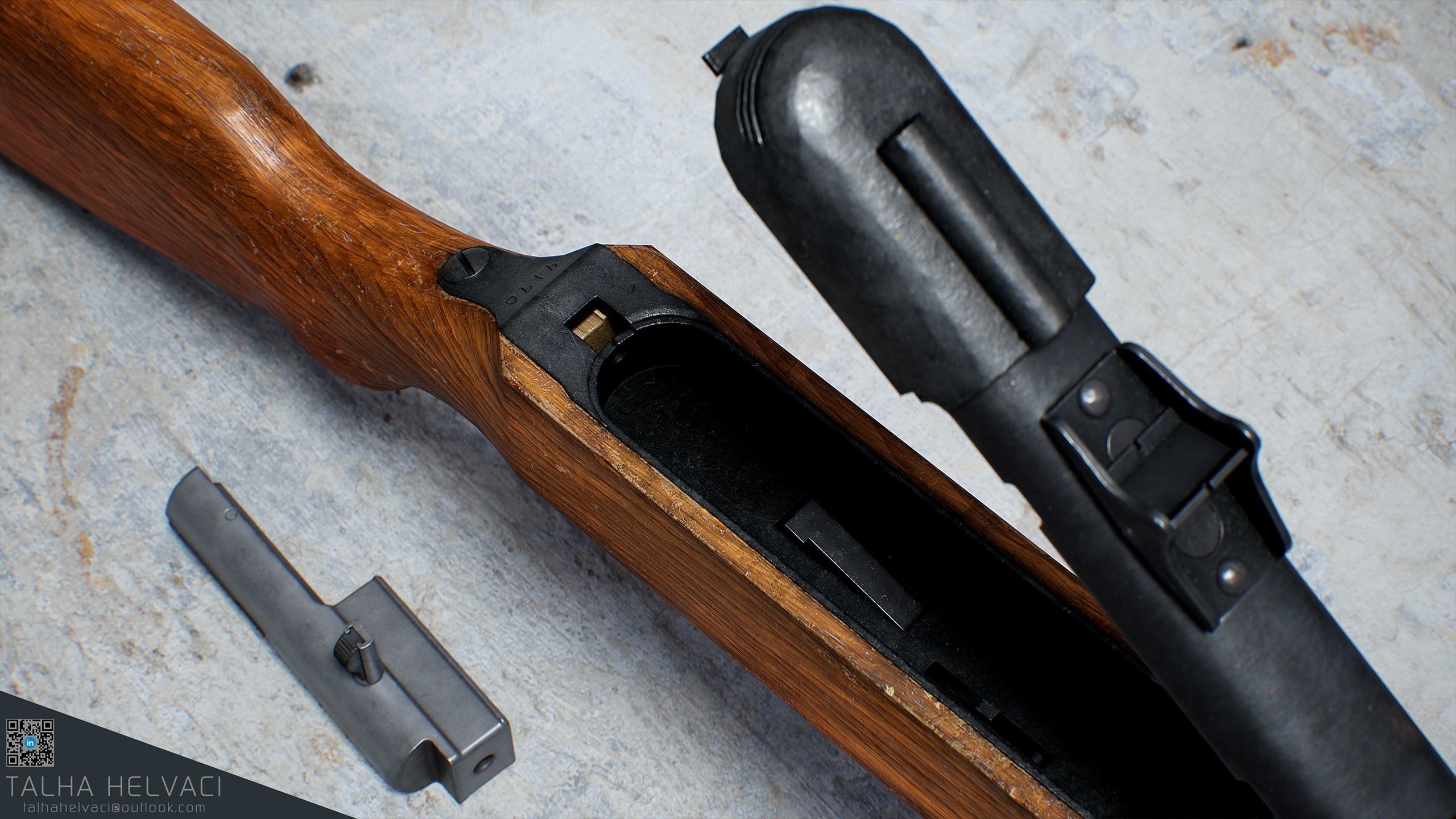 PPSh-41 Low-poly 3D model_4