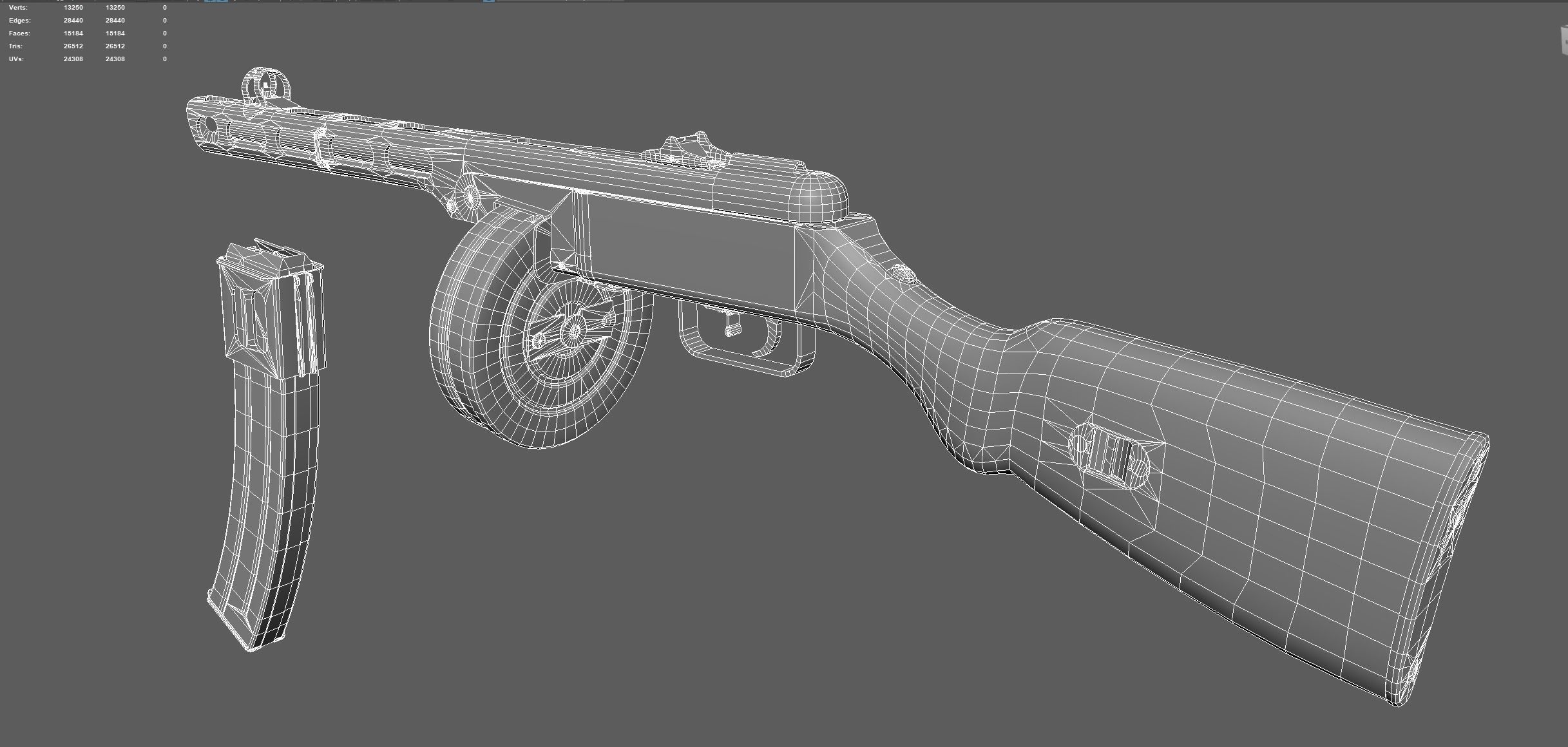 PPSh-41 Low-poly 3D model_26
