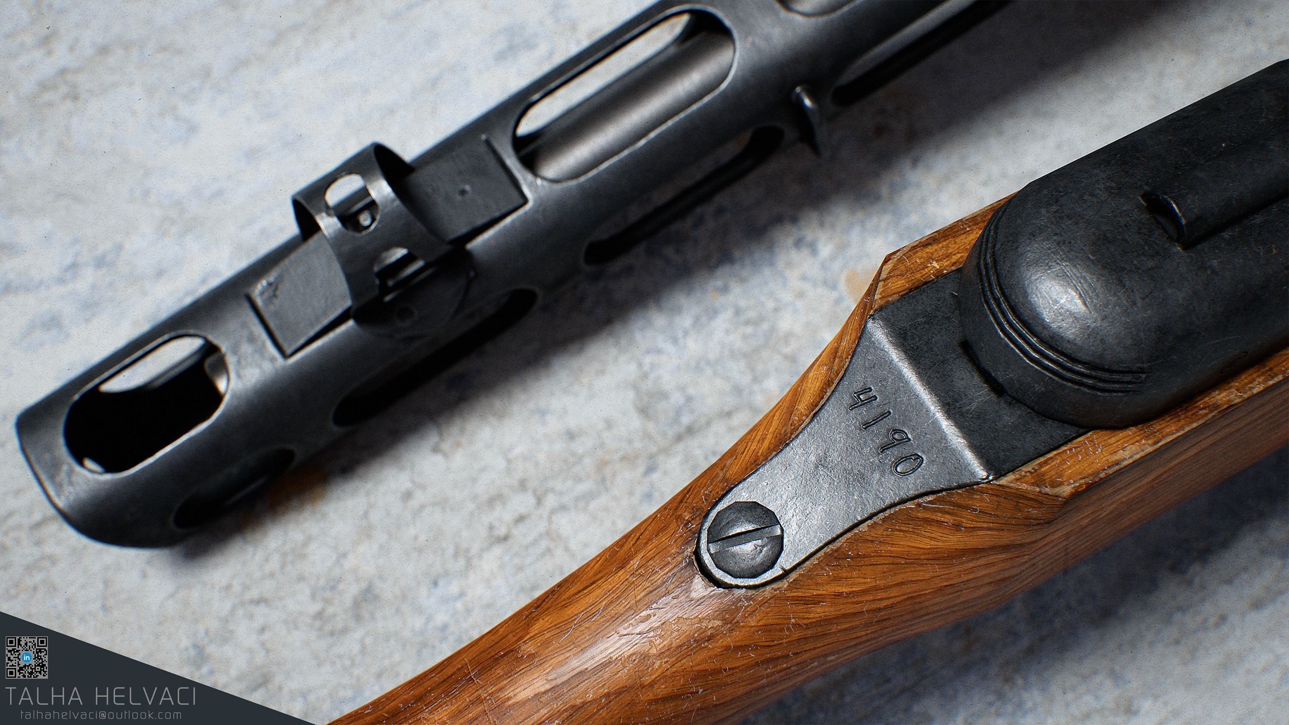 PPSh-41 Low-poly 3D model_5