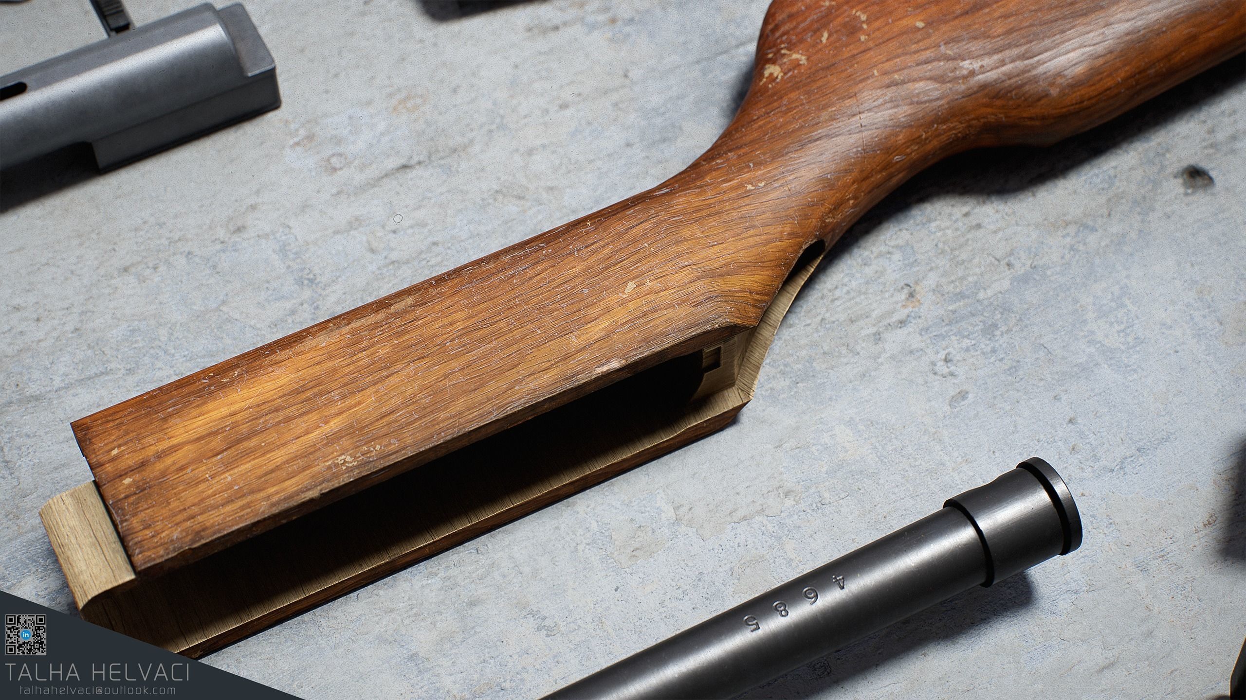 PPSh-41 Low-poly 3D model_7