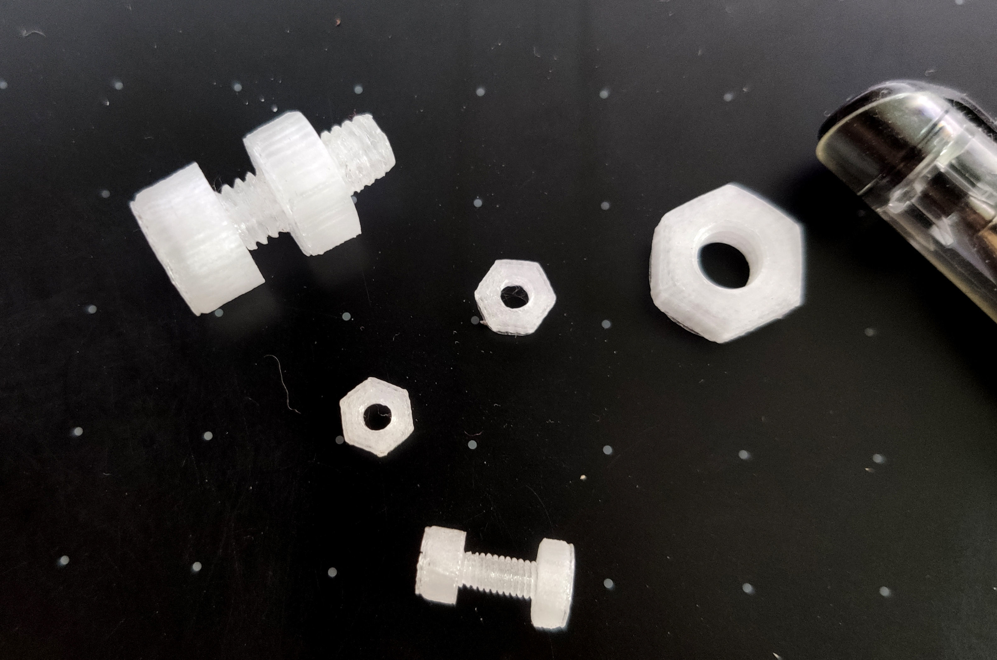 M3 hexagon socket head cap screw and m3 nut free 3d model 3d printable