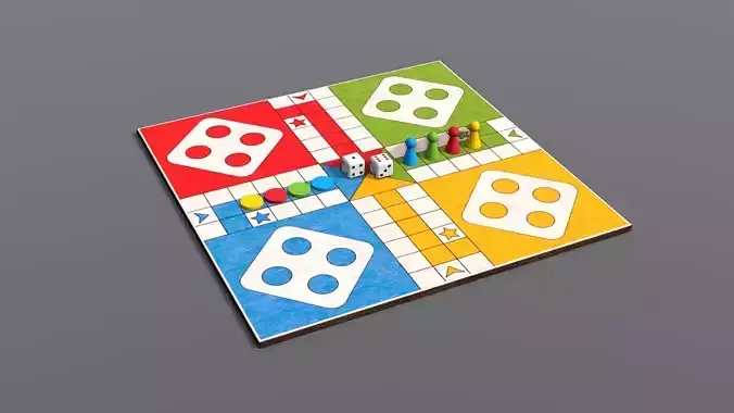 Ludo - Board Game Low-poly 3D model