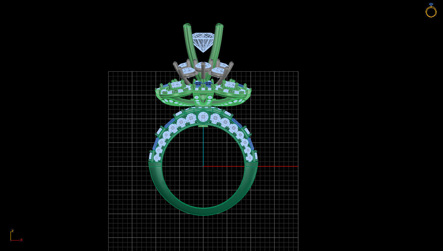 RING DIAMOND 3D print model_1