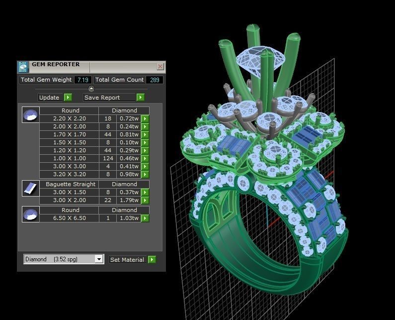 RING DIAMOND 3D print model_4