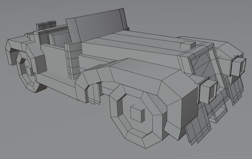 Toy Racing Car Low-poly 3D model_6