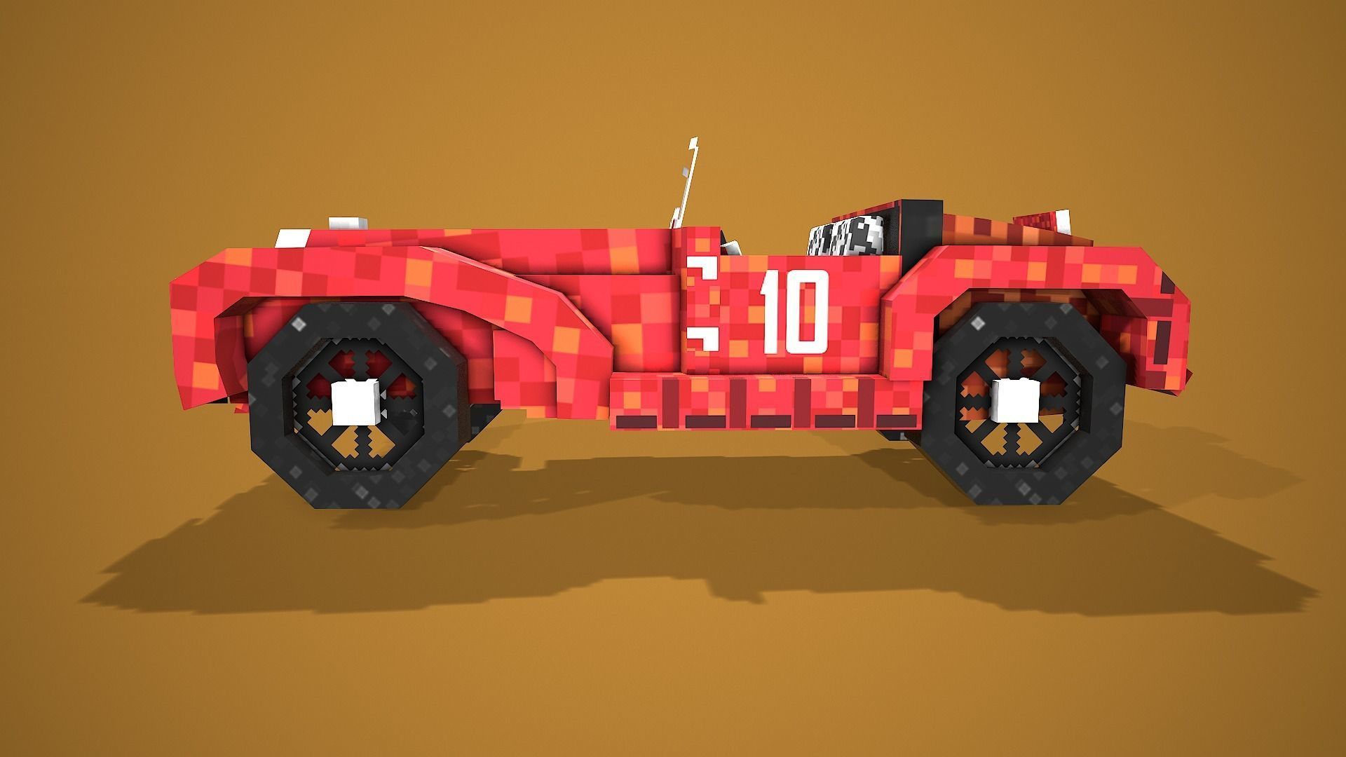 Toy Racing Car Low-poly 3D model_1