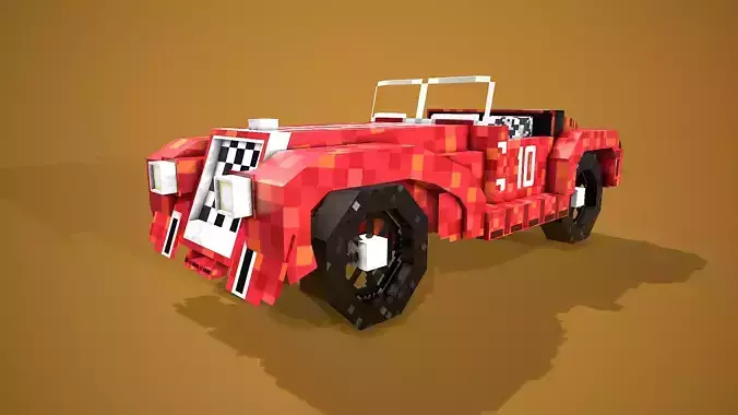 Toy Racing Car Low-poly 3D model