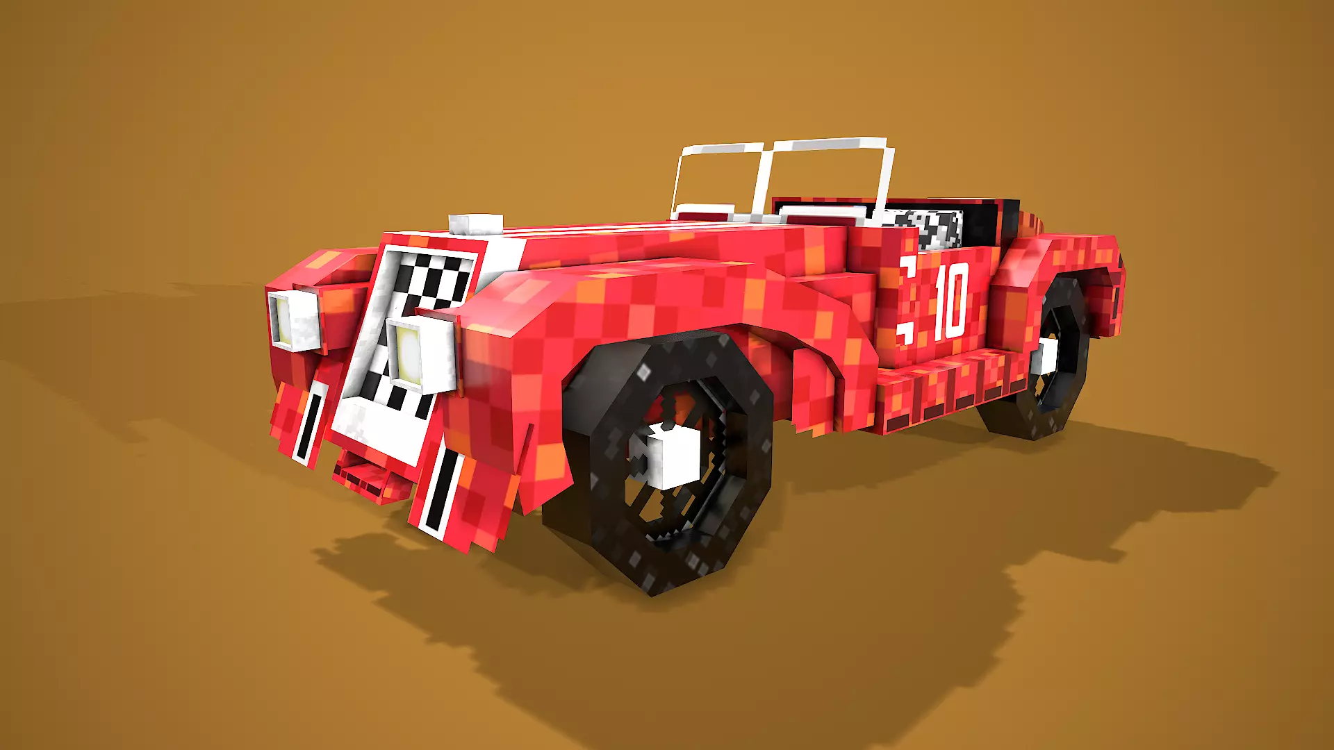Toy Racing Car Low-poly 3D model_0