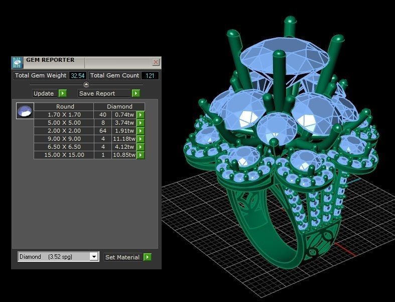 RING DIAMOND  3D print model_4