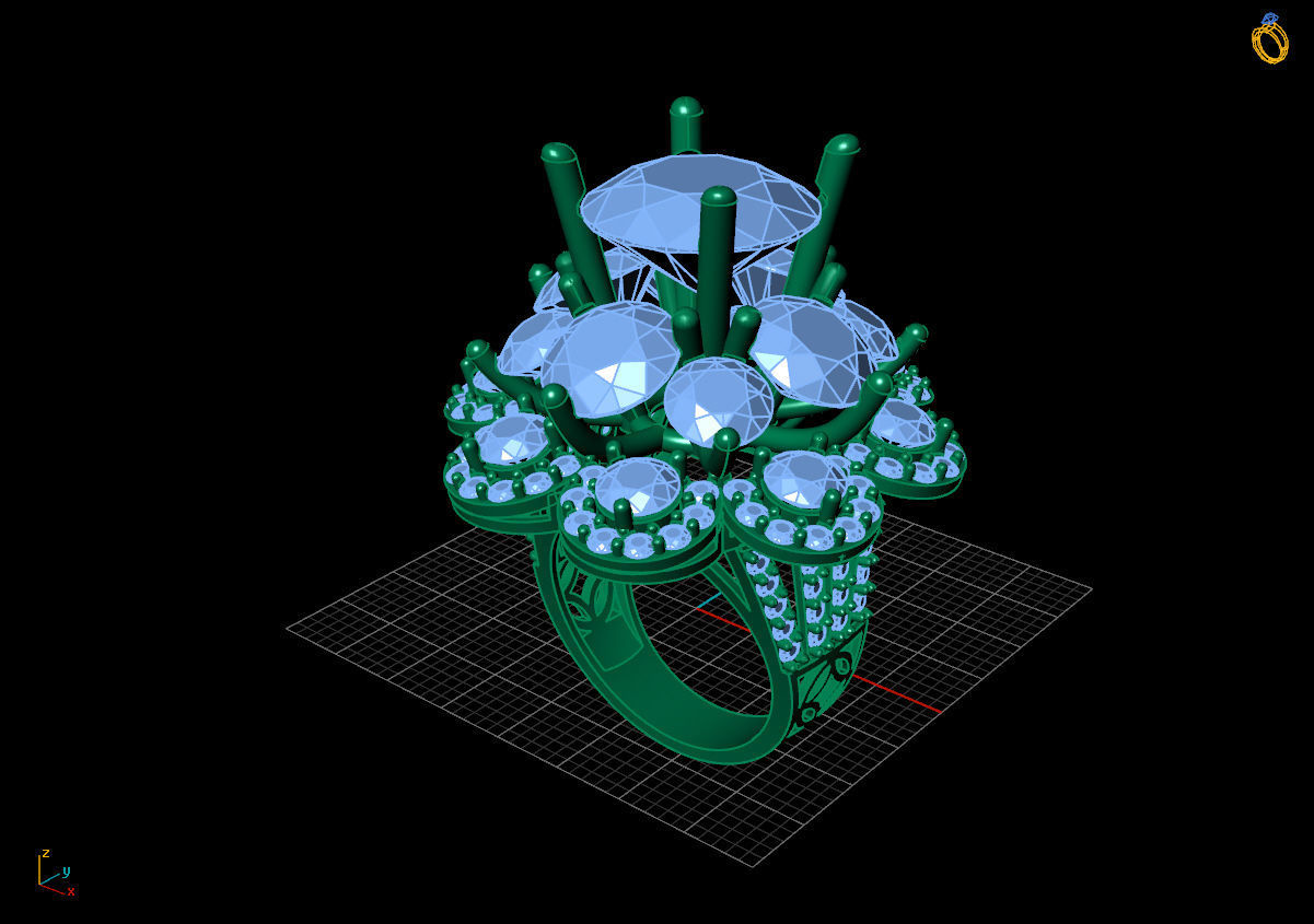 RING DIAMOND  3D print model_1