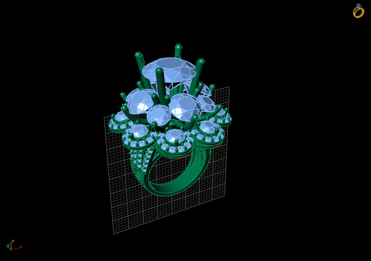 RING DIAMOND  3D print model_3