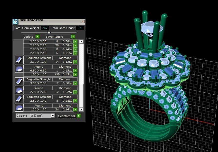 RING DIAMOND  3D print model_3