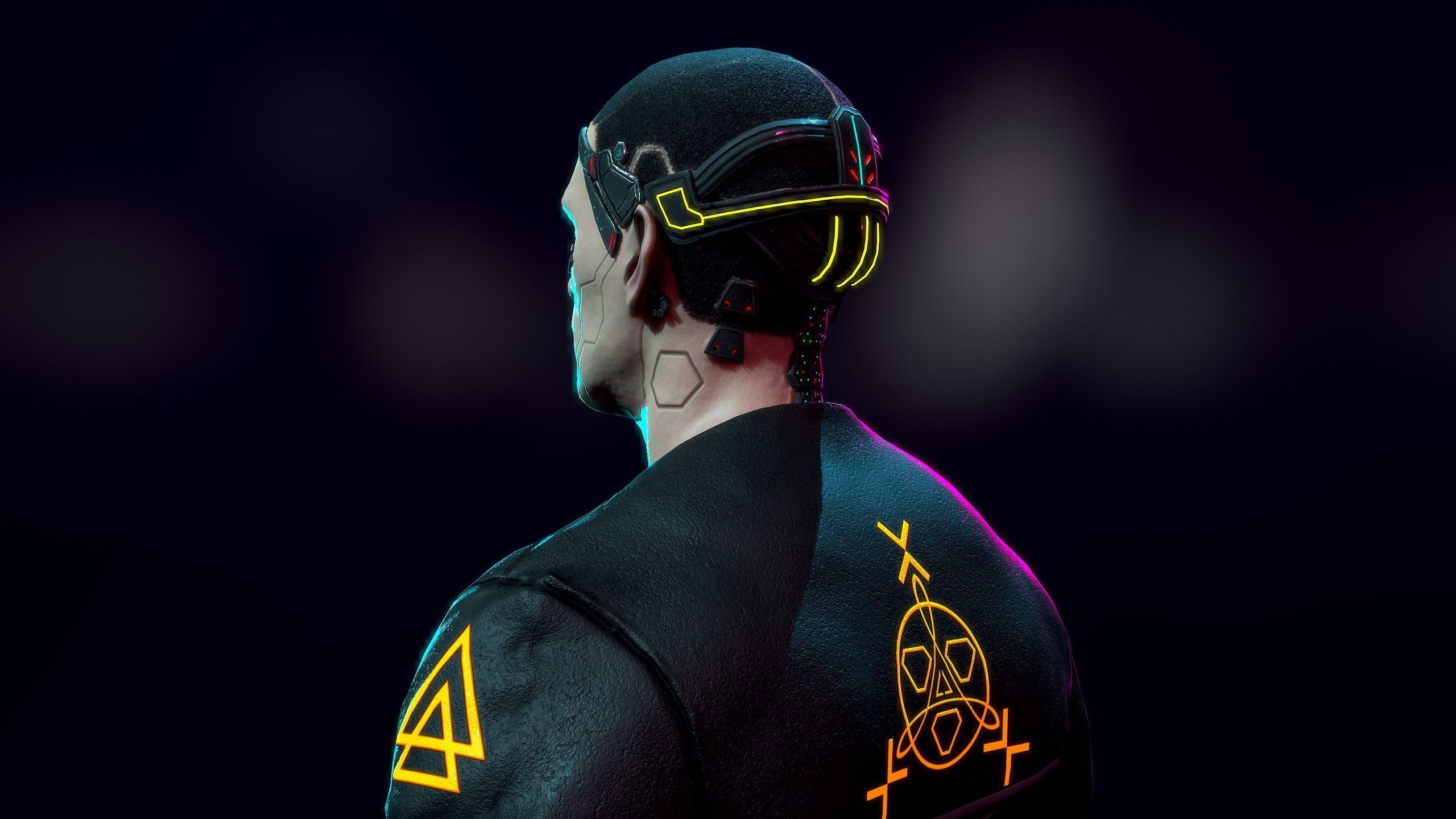 Cyberpunk Detective Low-poly 3D model_17