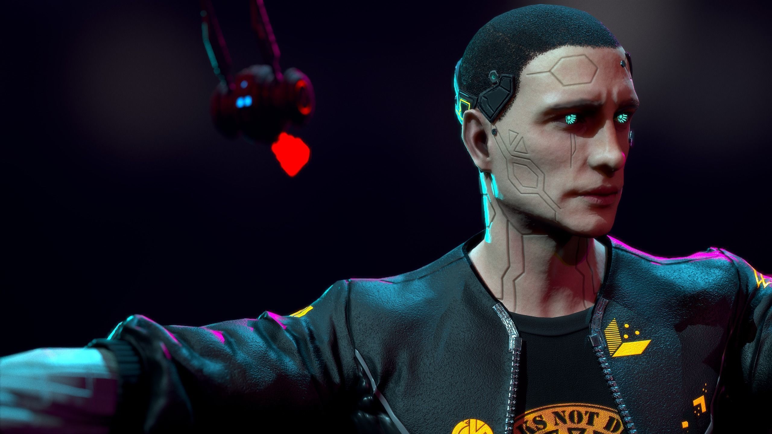 Cyberpunk Detective Low-poly 3D model_6