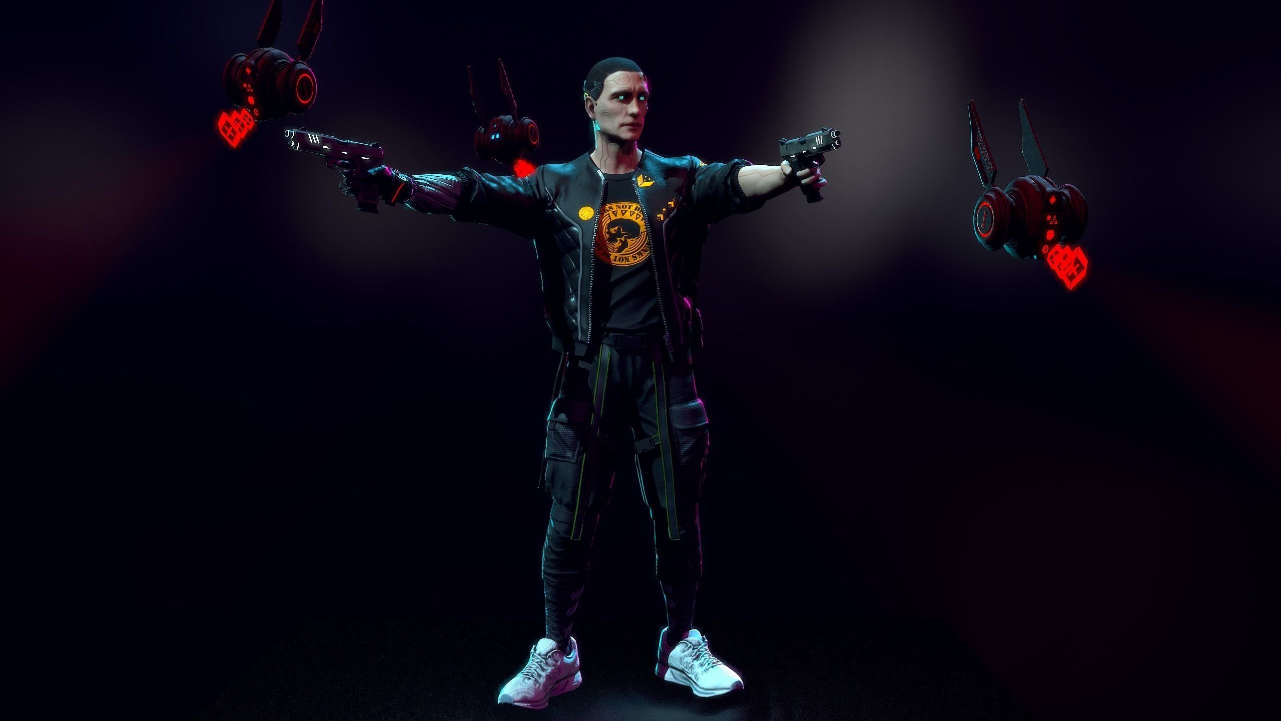 Cyberpunk Detective Low-poly 3D model_3