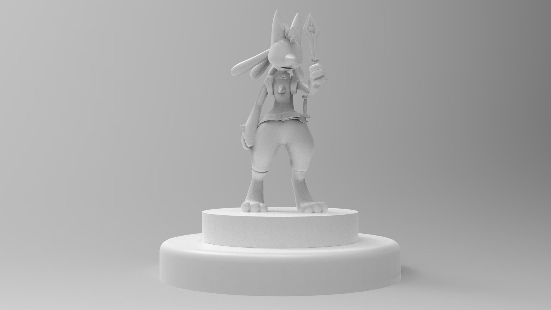 Lucario avatar Low-poly 3D model_6