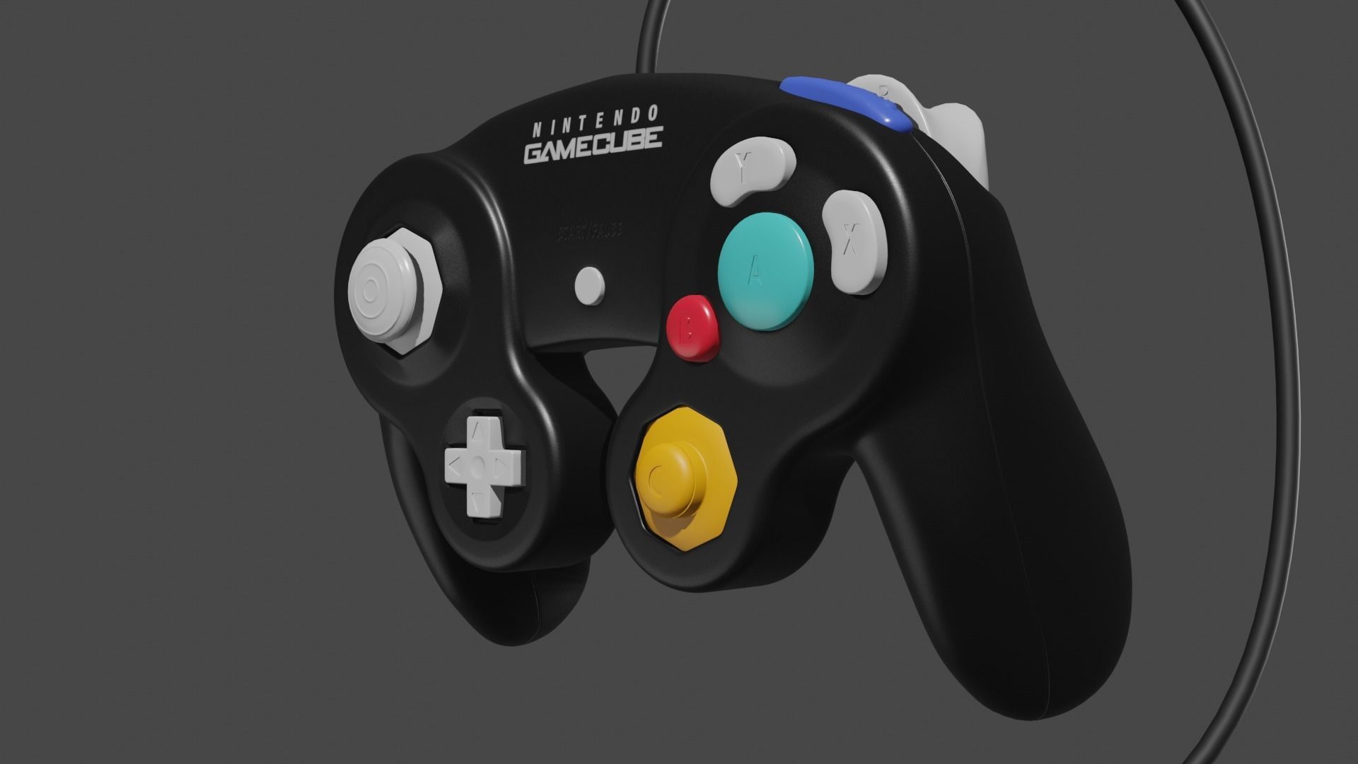 Nintendo GameCube Controller Low-poly 3D model_2