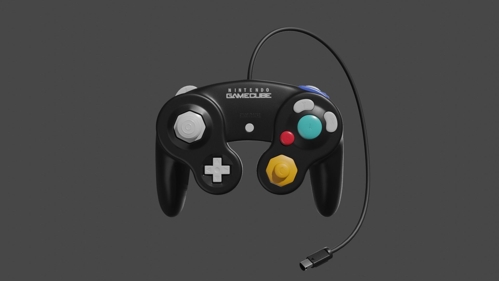 Nintendo GameCube Controller Low-poly 3D model_1