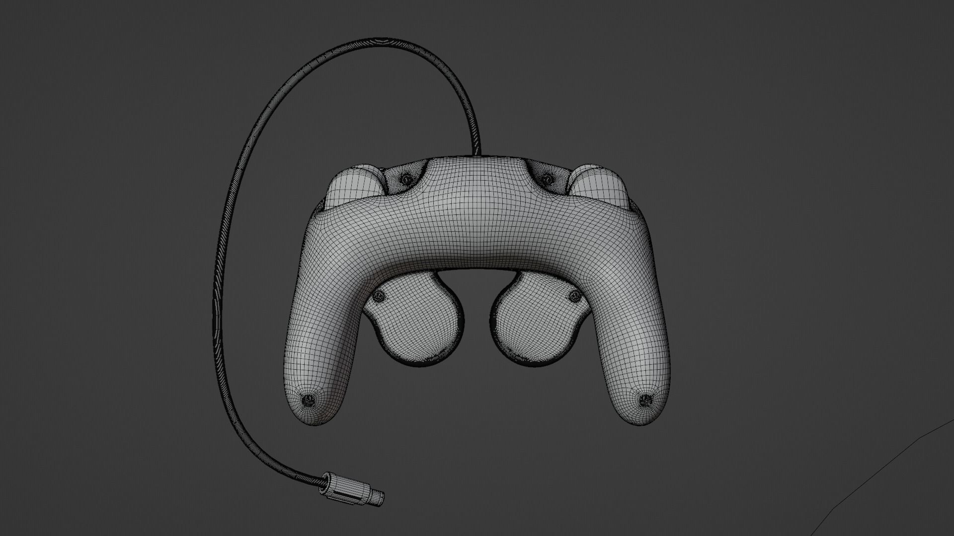 Nintendo GameCube Controller Low-poly 3D model_9
