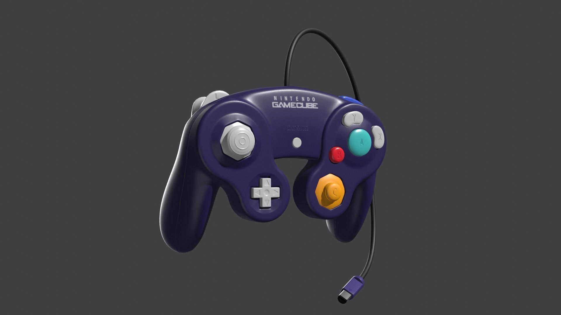 Nintendo GameCube Controller Low-poly 3D model_6