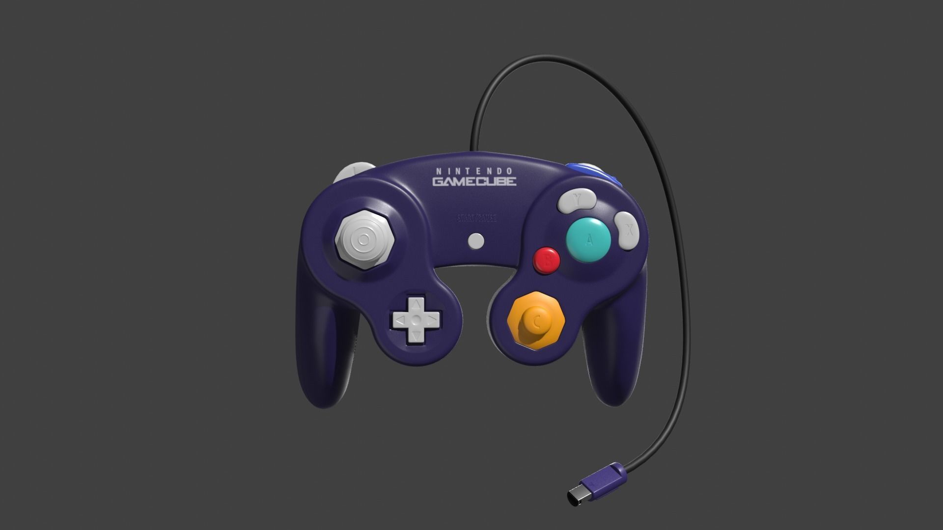 Nintendo GameCube Controller Low-poly 3D model_7