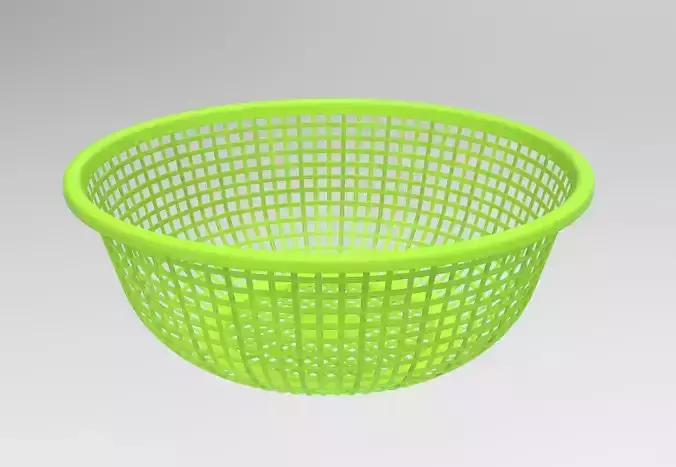 Multipurpose Round Storage Plastic Basket Tray Red