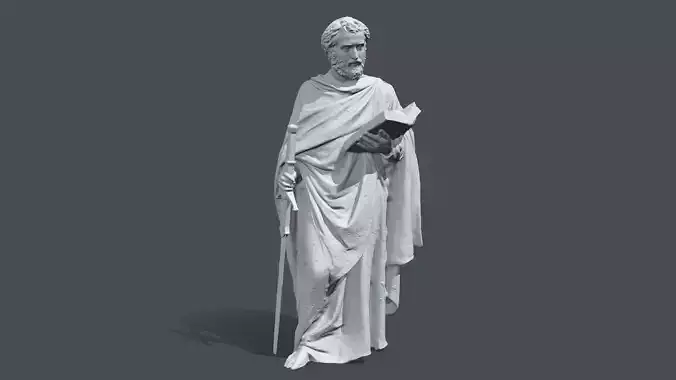 Printable Old Man Statue