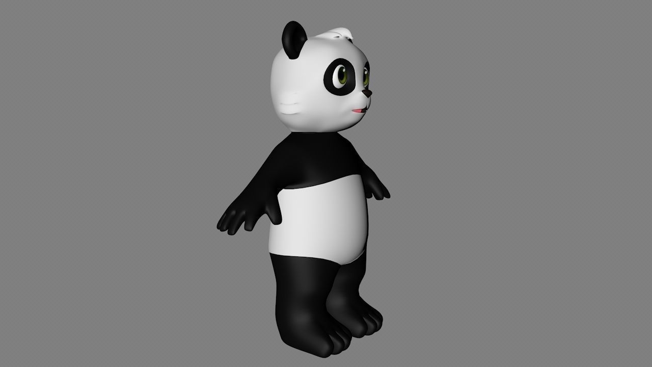 Cute Panda 3D model_2
