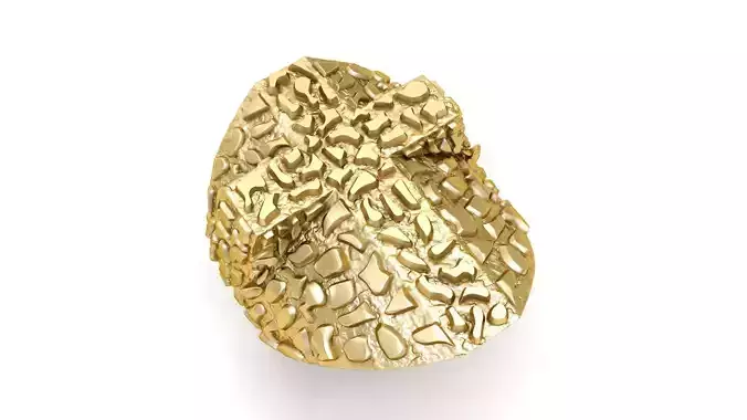 Gents Diamond  Nugget Ring 14