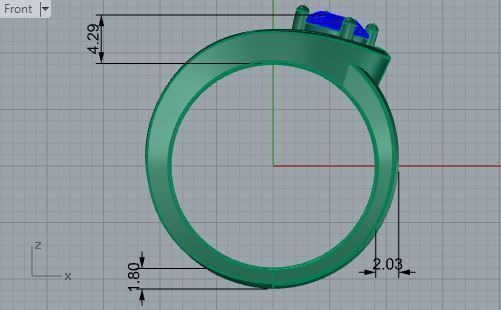 Dressy diamond ring 3148 3D print model 3D print model_5