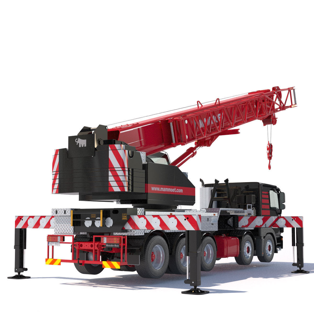 Mobile crane Mercedes Actros HK70 3D model_3