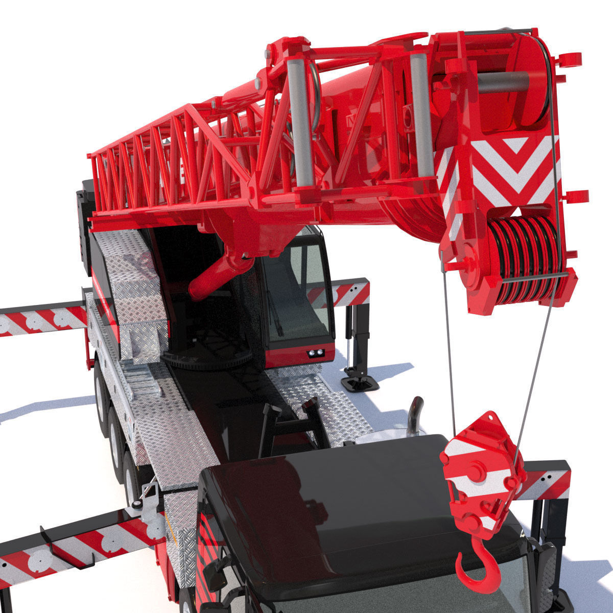 Mobile crane Mercedes Actros HK70 3D model_12