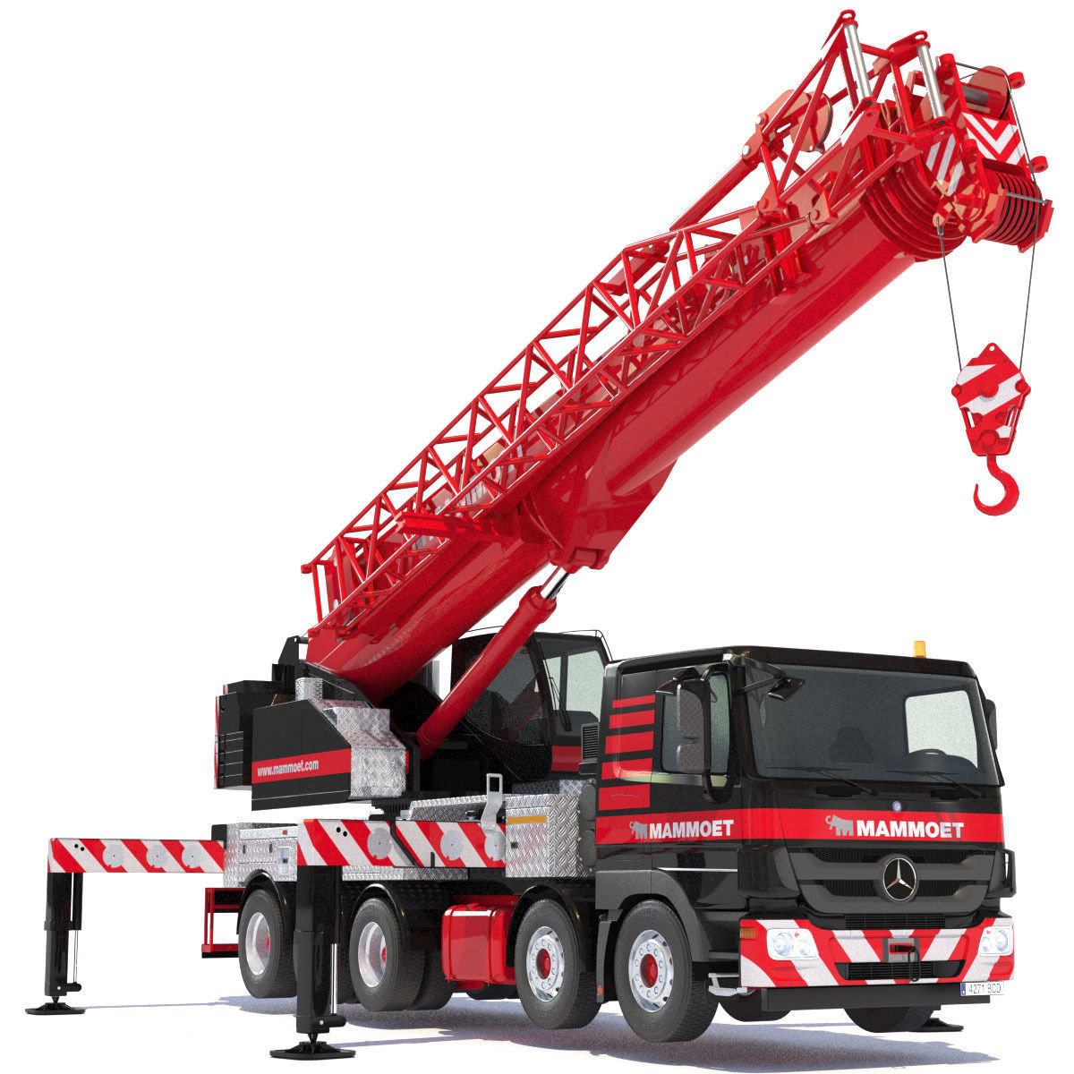 Mobile crane Mercedes Actros HK70 3D model_2