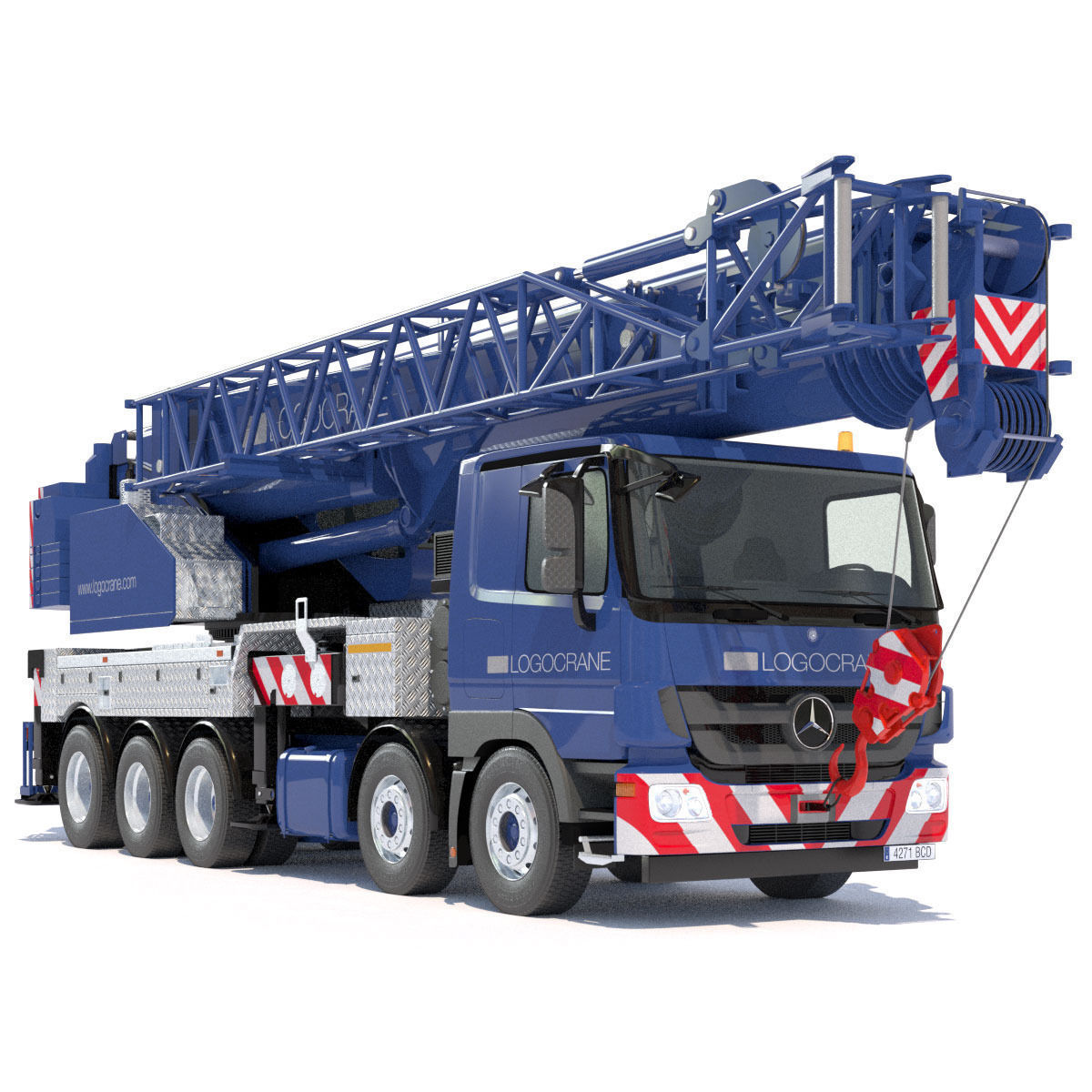 Mobile crane Mercedes Actros HK70 3D model_7