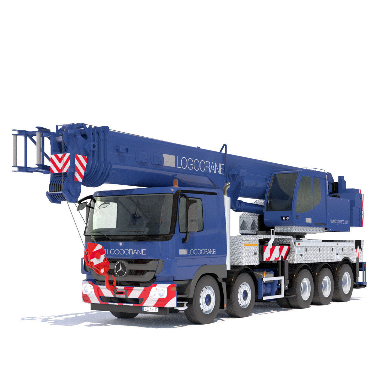 Mobile crane Mercedes Actros HK70 3D model_8