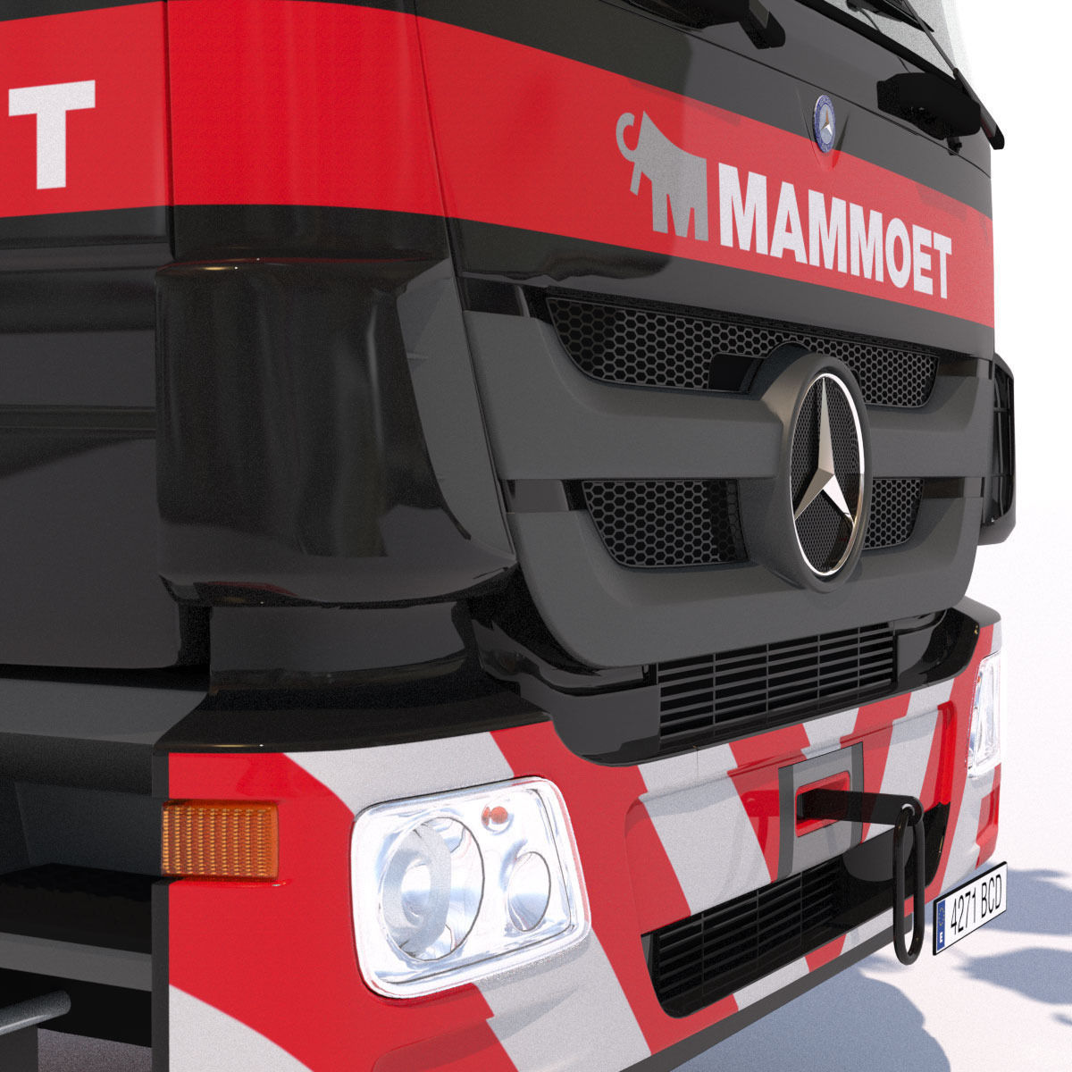 Mobile crane Mercedes Actros HK70 3D model_11