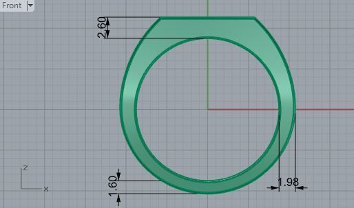 Hammered Textured Band Ring 3151 3D print model 3D print model_5