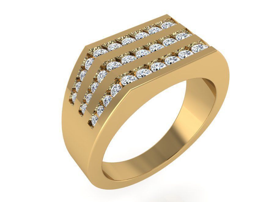 Hammered Textured Band Ring 3151 3D print model 3D print model_1