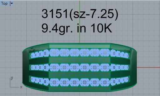 Hammered Textured Band Ring 3151 3D print model 3D print model_4