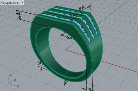 Hammered Textured Band Ring 3151 3D print model 3D print model_7