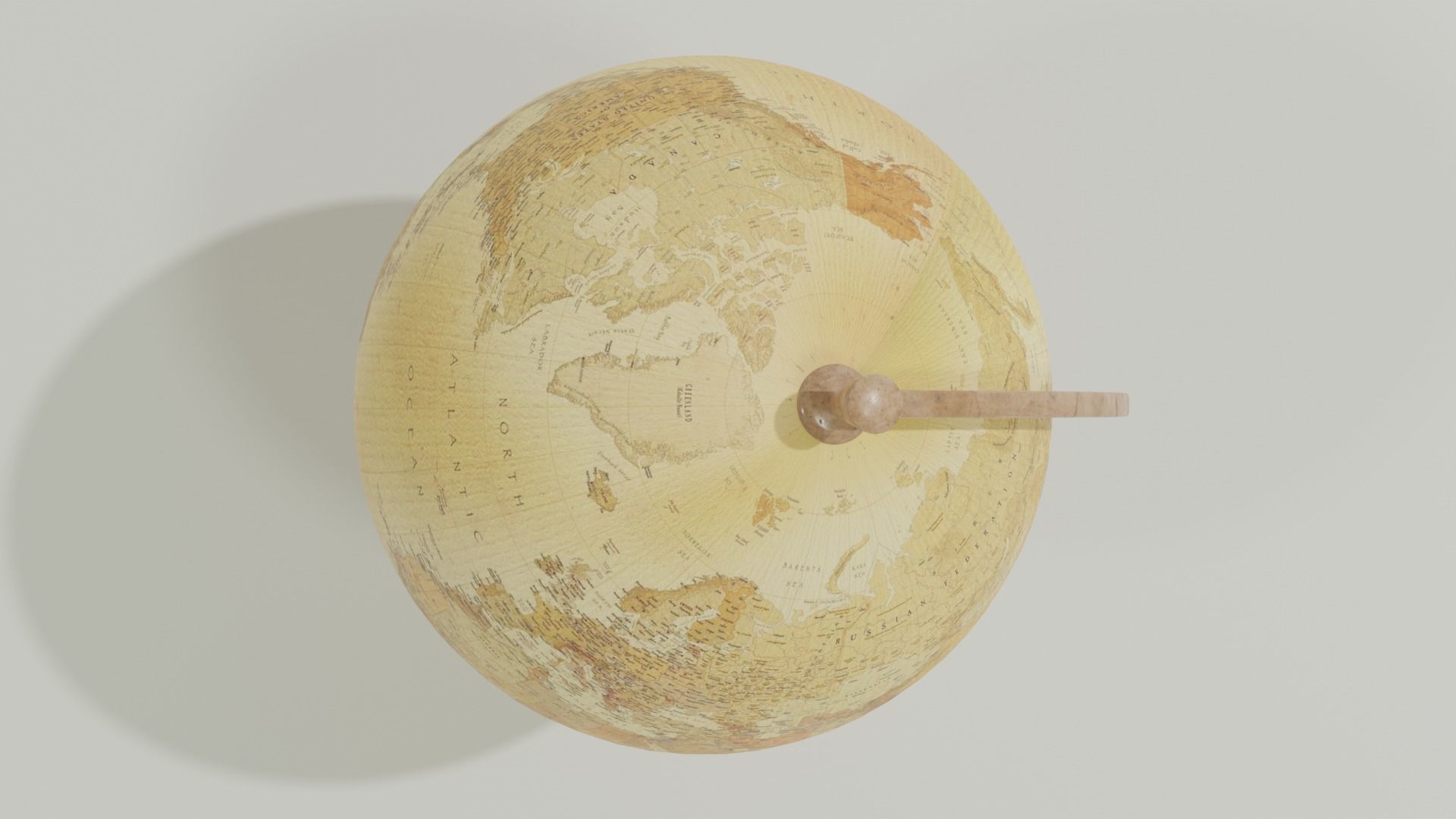 Vintage Table Globe - Low poly PBR Low-poly 3D model_4